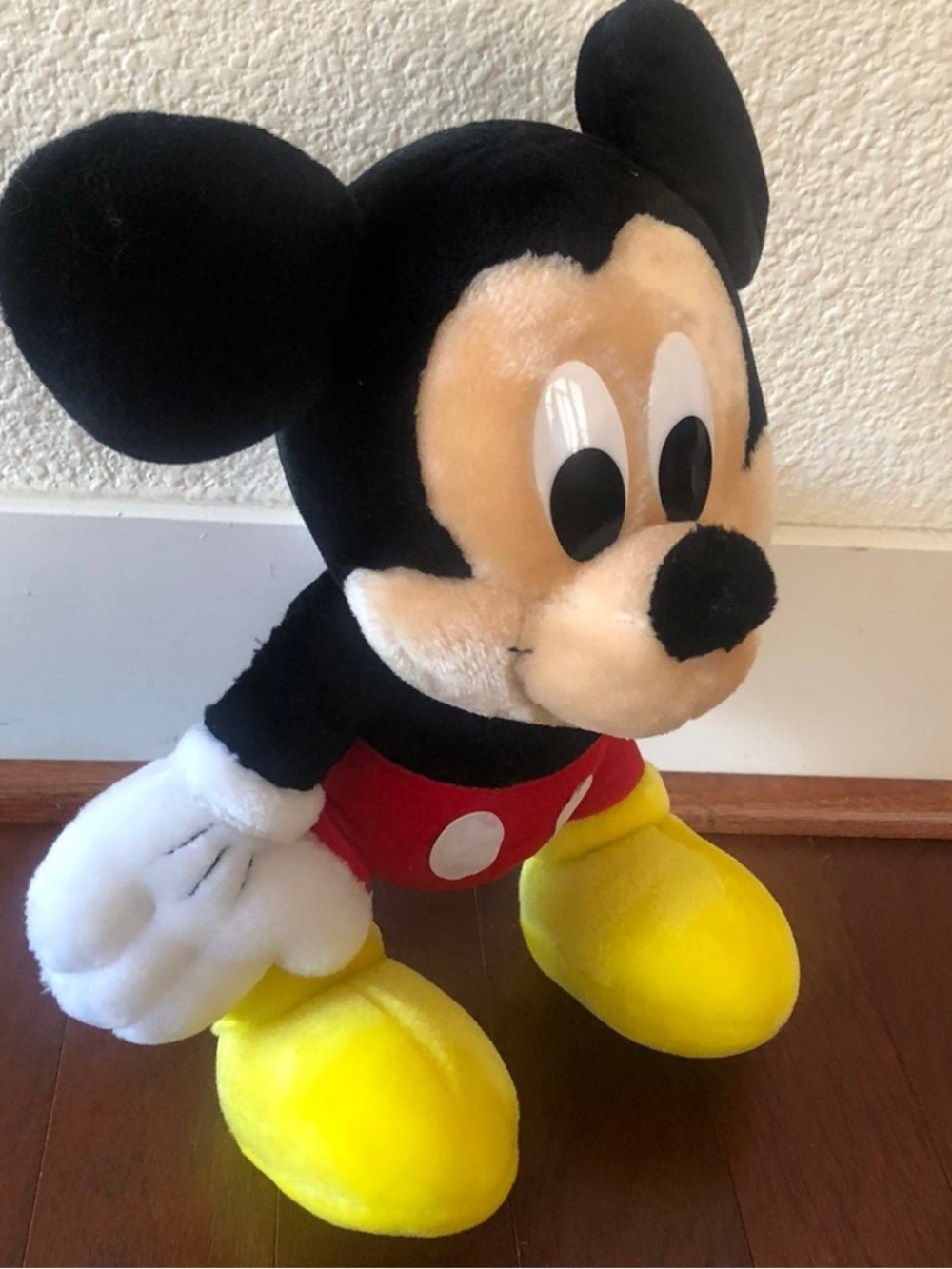 Vintage Disney Mickey Mouse Plush Sun-Star Japan 15" Stuffed Animal Classic Red - Picture 2 of 9